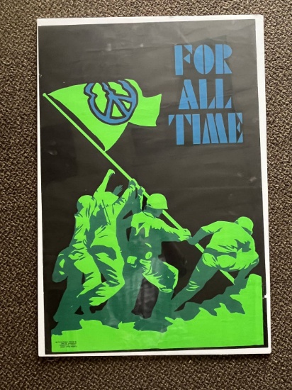 1970's Pop Art "Peace-For All Time" Poster