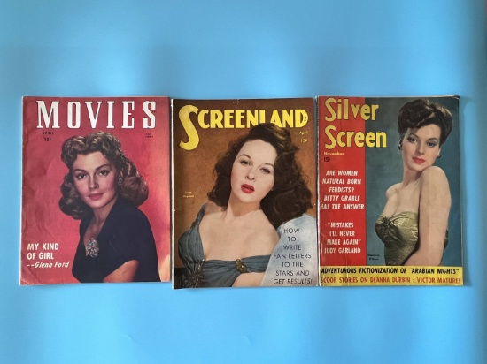 (3) Antique Movie Star Magazines