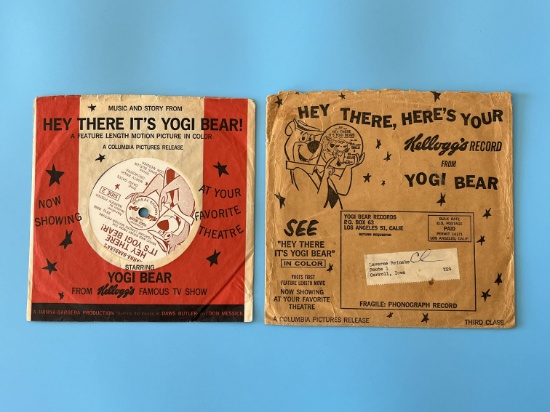 Kellogg's Cereal Yogi Bear .45 RPM Record