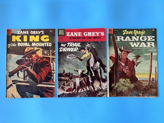 (3) Golden Age Zane Grey Western Comics