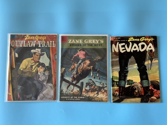 (3) Golden Age Zane Grey Western Comics