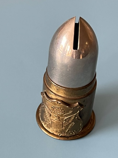 Antique Artillery Shell Shaped Bank