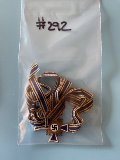 Nazi Mother's Cross With Ribbon