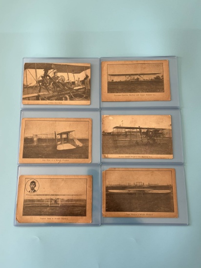 (6) Early 1900's U.S. Aviation Postcards