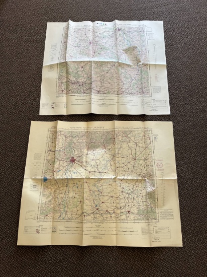 (2) 1943/44 U.S. WWII Maps