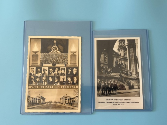 (2) Nazi Postcards of Honor Temple