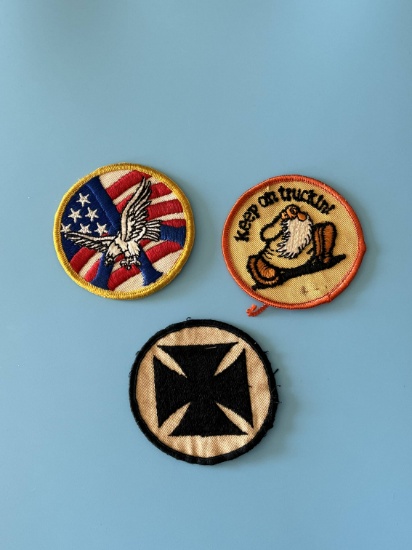 (3) 1960's Novelty Jacket Patches