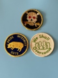 (3) 1960's Novelty Jacket Patches