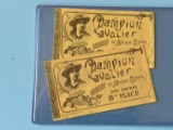 (2) Original 1890's Wild West Show Tickets