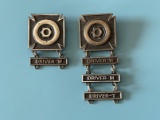 (2) WWII U.S. Driver's Qualification Badges