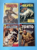 (4) Lone Ranger's Tonto/Hi-Yo Silver Comics