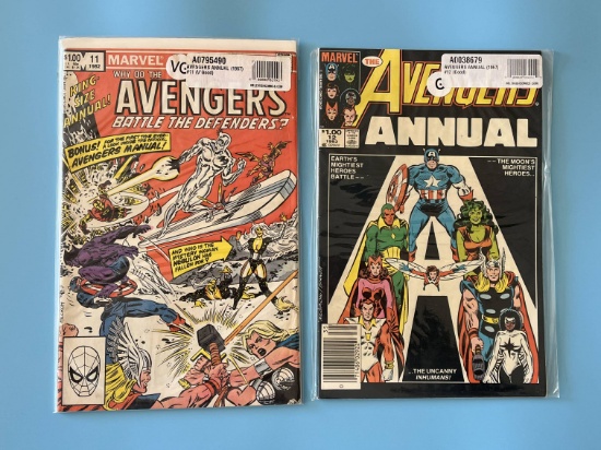 2 Issues Avengers Annual Comic #11 & #12 Marvel Comics Bronze Age