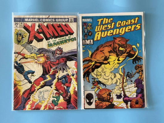 2 Issues XMen Comic #91 & The West Coast Avengers #6 Marvel Comics