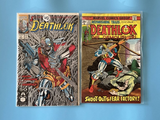 2 Issues Deathlok Comic #1 & Deathlock The Demolisher #30 Marvel KEY 1st Issue