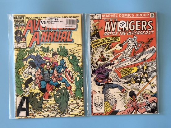 2 Issues Avengers Annual Comic #11 & #13 Marvel Comics Bronze Age