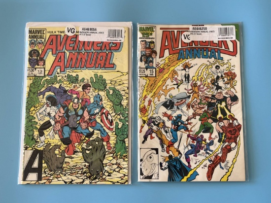 2 Issues Avengers Annual Comic #13 & #15 Marvel Comics Bronze Age