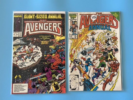 2 Issues Avengers Annual Comic #15 & #16 Marvel Comics Bronze Age
