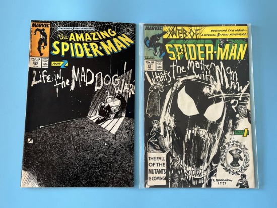 2 Issues Web of Spiderman #33 & The Amazing Spiderman #295 Marvel Comics