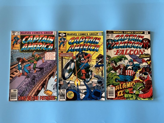 3 Issues Captain America Comic #203 #237 & #246 Marvel Comics Bronze Age Comics