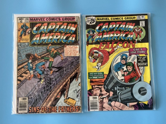 2 Issues Captain America Comic #198 & #246 Marvel Comics Bronze Age