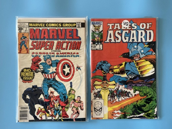 2 Issues Marvel Super Action Comic #1 & Tales of Asgard Comic #1 Marvel Comics Bronze Age KEY