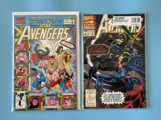 2 Issues Avengers Annual Comic #21 & #22 Marvel Comics Bronze Age KEY