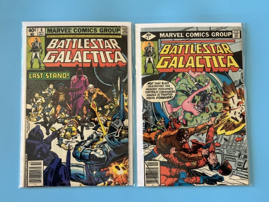 2 Issues Battlestar Galactica Comic #7 & #8 Marvel Comics Bronze Age Comics