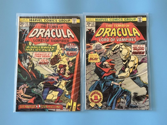2 Issues The Tomb of Dracula Comic #39 & #41 Marvel Comics Bronze Age