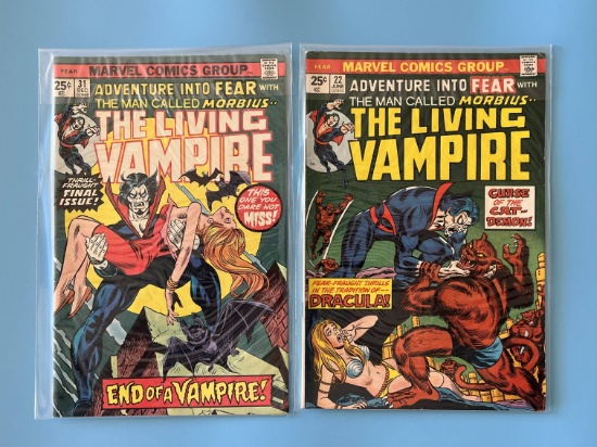 2 Issues Morbius The Living Vampire Comic #22 & #31 Marvel Comics