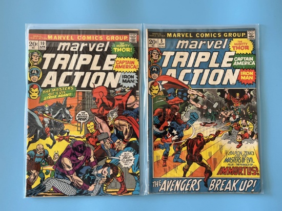 2 Issues Marvel Triple Action Comic #5 & #10 Marvel Comics Bronze Age