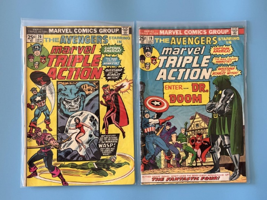 2 Issues Marvel Triple Action Comic #19 & #20 Marvel Comics Bronze Age