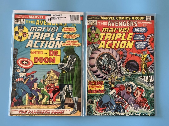 2 Issues Marvel Triple Action Comic #19 & #21 Marvel Comics Bronze Age