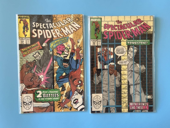2 Issues The Spectacular Spiderman Comic #151 & #153 Marvel Comics Bronze Age