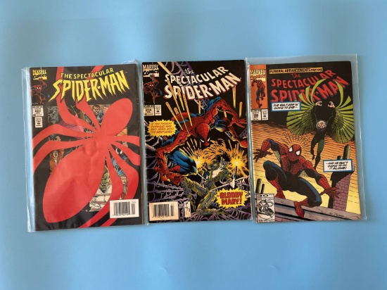 3 Issues The Spectacular Spiderman Comic #186 #214 & #223 Marvel Comics Bronze Age