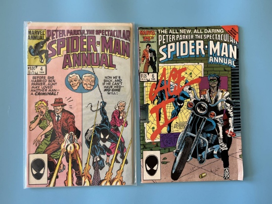 2 Issues The Spectacular Spider Man Annual Comic #4 & #6 Marvel Comics Bronze Age