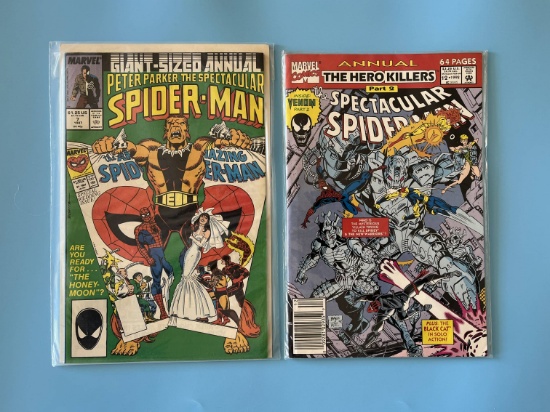 2 Issues The Spectacular Spider Man Annual Comic #7 & #12 Marvel Comics Bronze Age