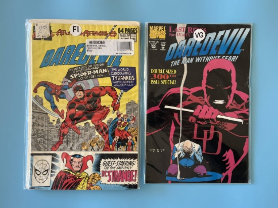 2 Issues Daredevil Comic #300 & Daredevil Annual #4 Marvel Comics