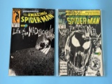2 Issues Web of Spiderman #33 & The Amazing Spiderman #295 Marvel Comics
