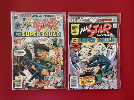 2 Issues All Star Comics #62 & #63 DC Comics Bronze Age