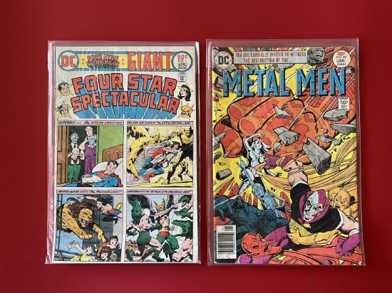 2 Issues Four Star Spectacular Comic #1 & Metal Men Comic #49 DC Comics Bronze Age Comics