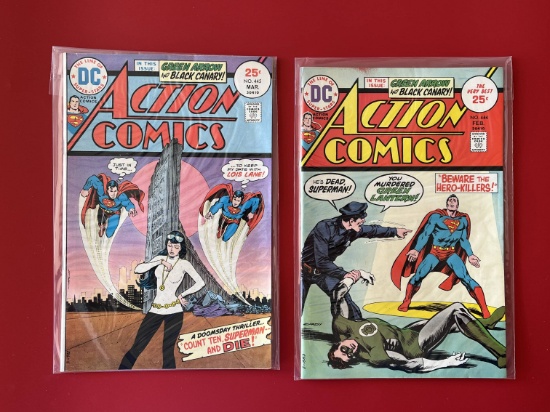 2 Issues Action Comics #444 & #445 DC Comics Bronze Age