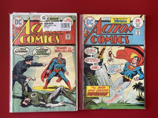 2 Issues Action Comics #444 & #447 DC Comics Bronze Age