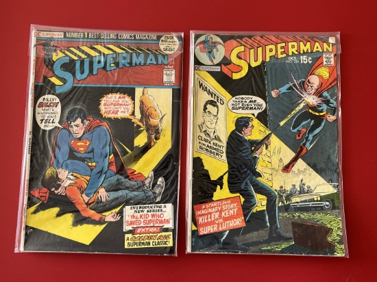2 Issues Superman Comic #230 & #253 DC Comics Bronze Age Comics