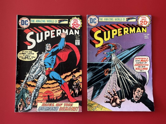 2 Issues Superman Comic #280 & #282 DC Comics Bronze Age Comics