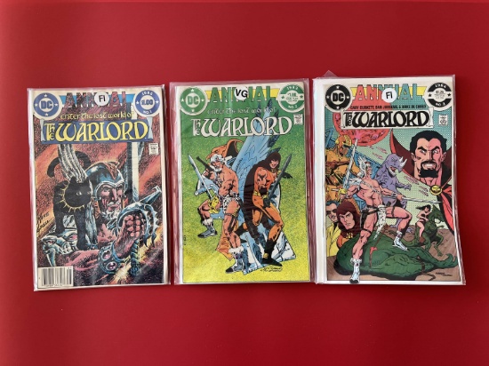 3 Issues The Warlord Annual Comic #1 #2 & #3 DC Comics Bronze Age