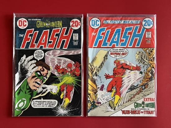 2 Issues Flash Comic #221 & #222 DC Comics Bronze Age Comics