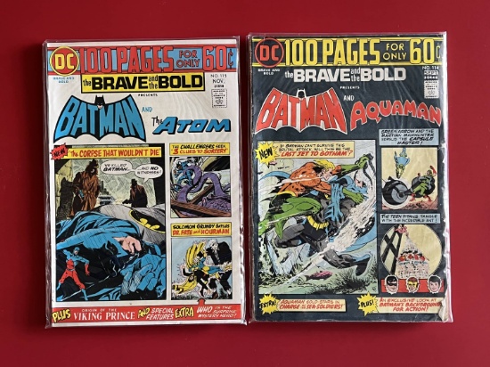 2 Issues The Brave and the Bold Comic #114 & #115 DC Comic Bronze Age Comics