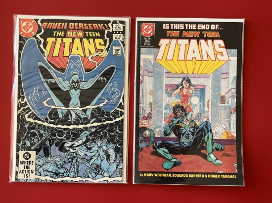 2 Issues The New Teen Titans Comic #19 & #31 DC Comics