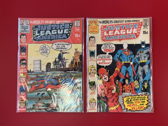 2 Issues Justice League of America Comic #89 & #90 DC Comics Bronze Age