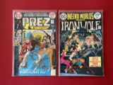 2 Issues Weird Worlds Comic #10 & Prez Comic #2 DC Comics
